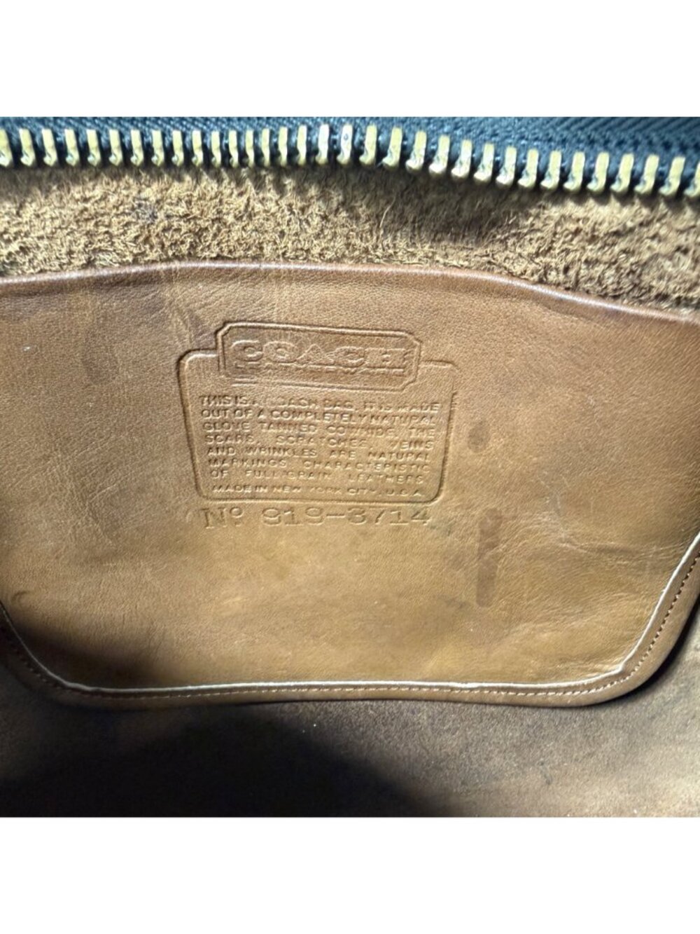 1980s COACH Bonnie Cashin Slim Satchel Standard Bag British Tan 9430 NYC NO TAG - Picture 13 of 16